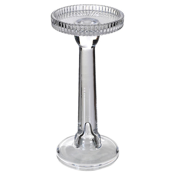 Large Glass Taper Candle Holder