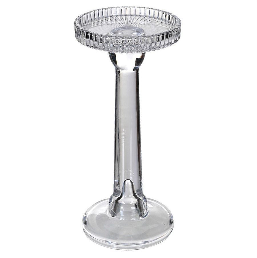 Large Glass Taper Candle Holder