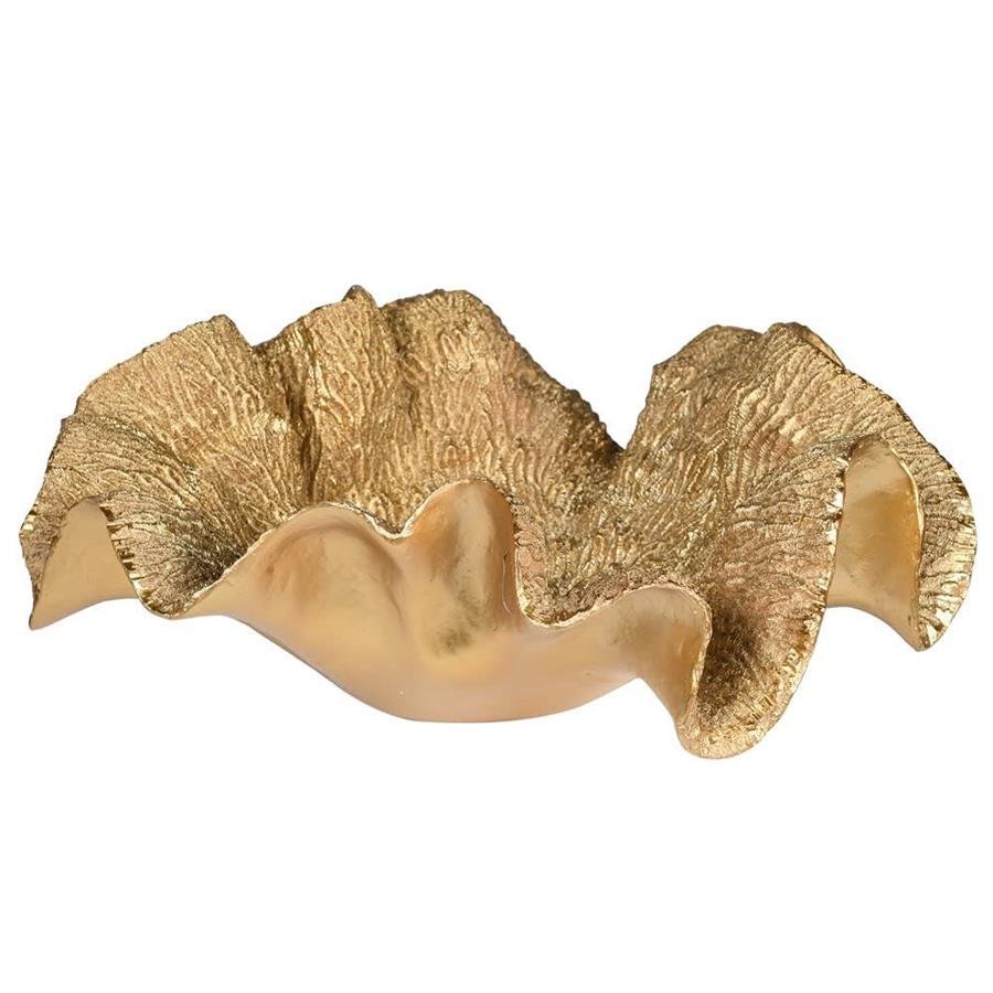 Large Gold Faux Coral Bowl