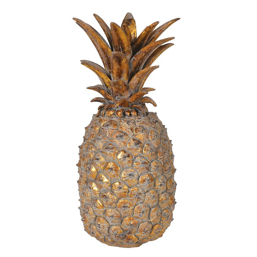 Large Golden Resin Pineapple Sculpture