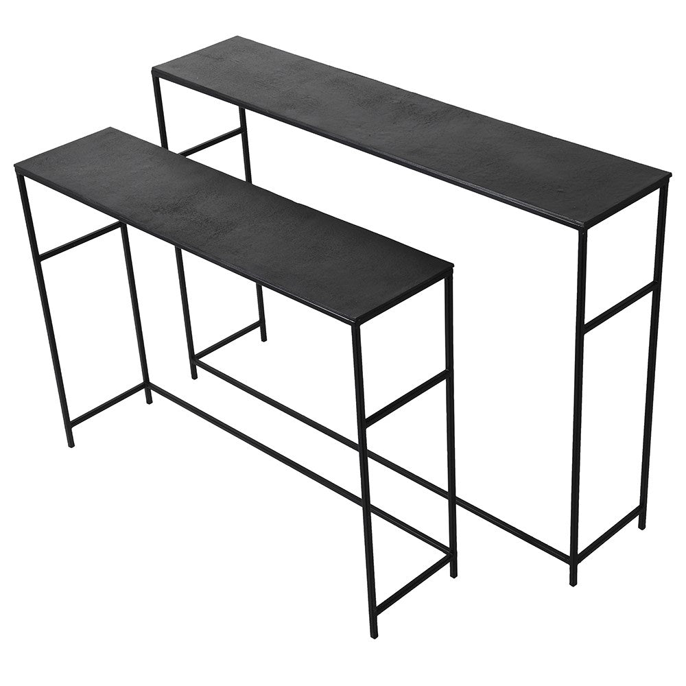 Large Graphite Console Table - LUXONAS