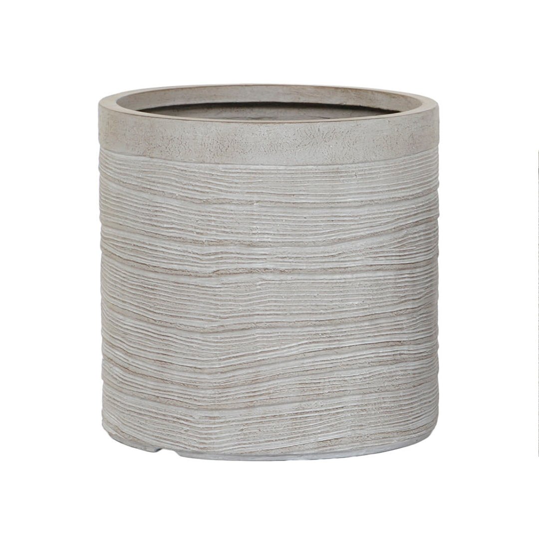 Large Grey Fibre Planter - LUXONAS