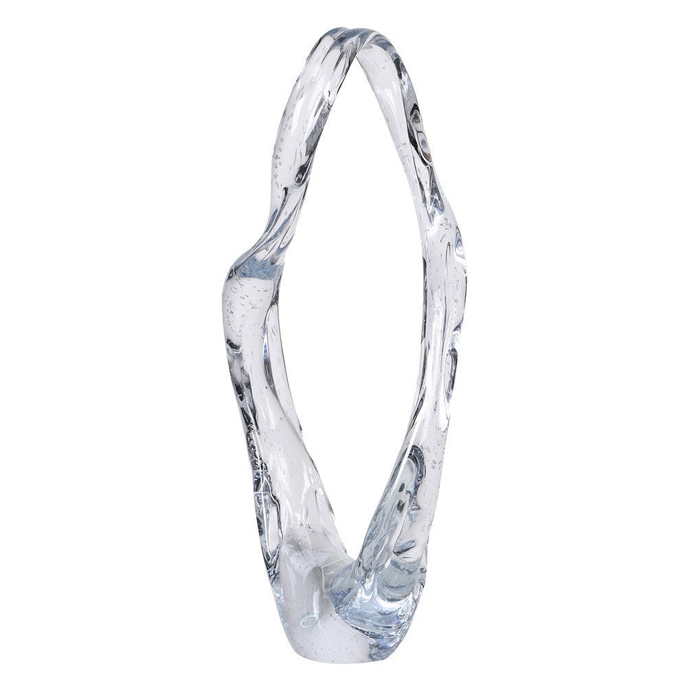Large Hand Blown Bubble Twist - Artisan Glass Decor - LUXONAS
