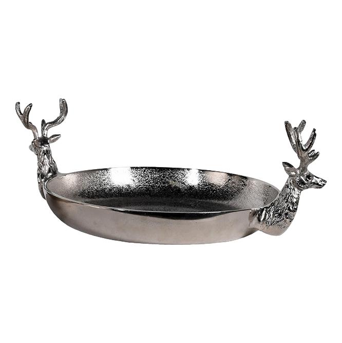 Large Nickel Reindeer Tray - LUXONAS
