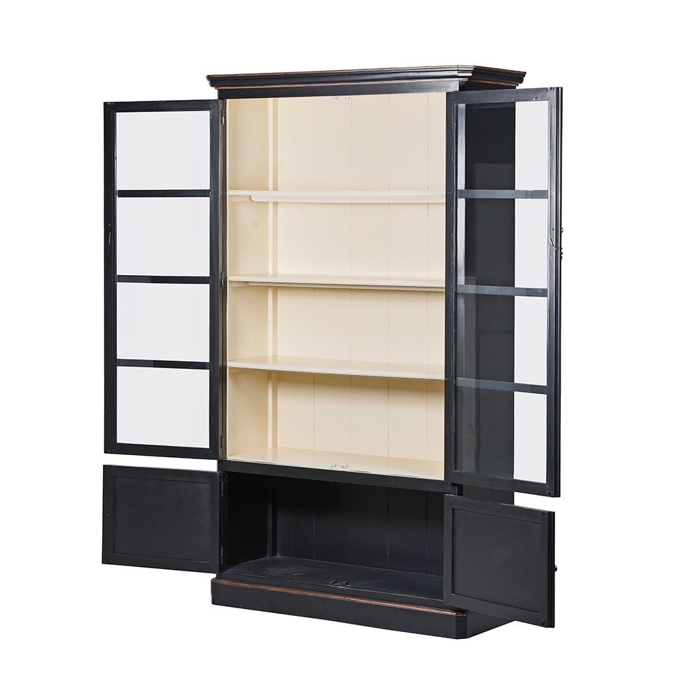 Large Oriental Glazed Bookcase - LUXONAS HOME