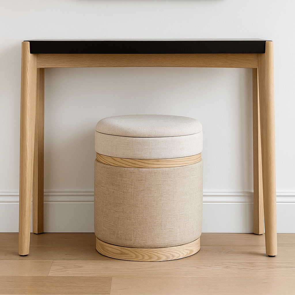 Large Polyester Puff - Stylish and Versatile Seating - LUXONAS