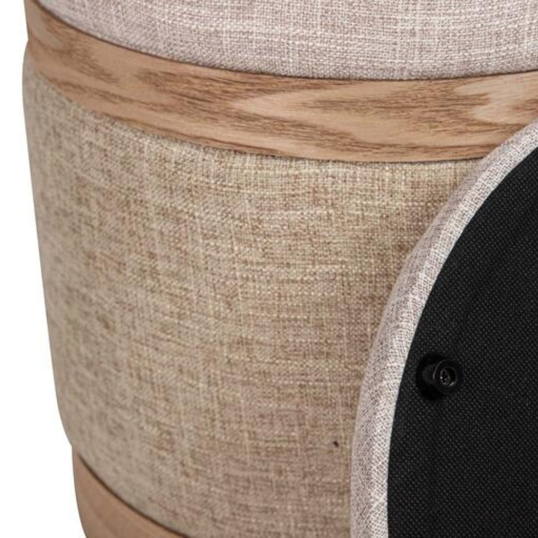 Large Polyester Puff - Stylish and Versatile Seating - LUXONAS