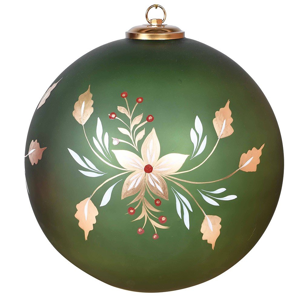 Large Sage Hand Painted Bauble - LUXONAS