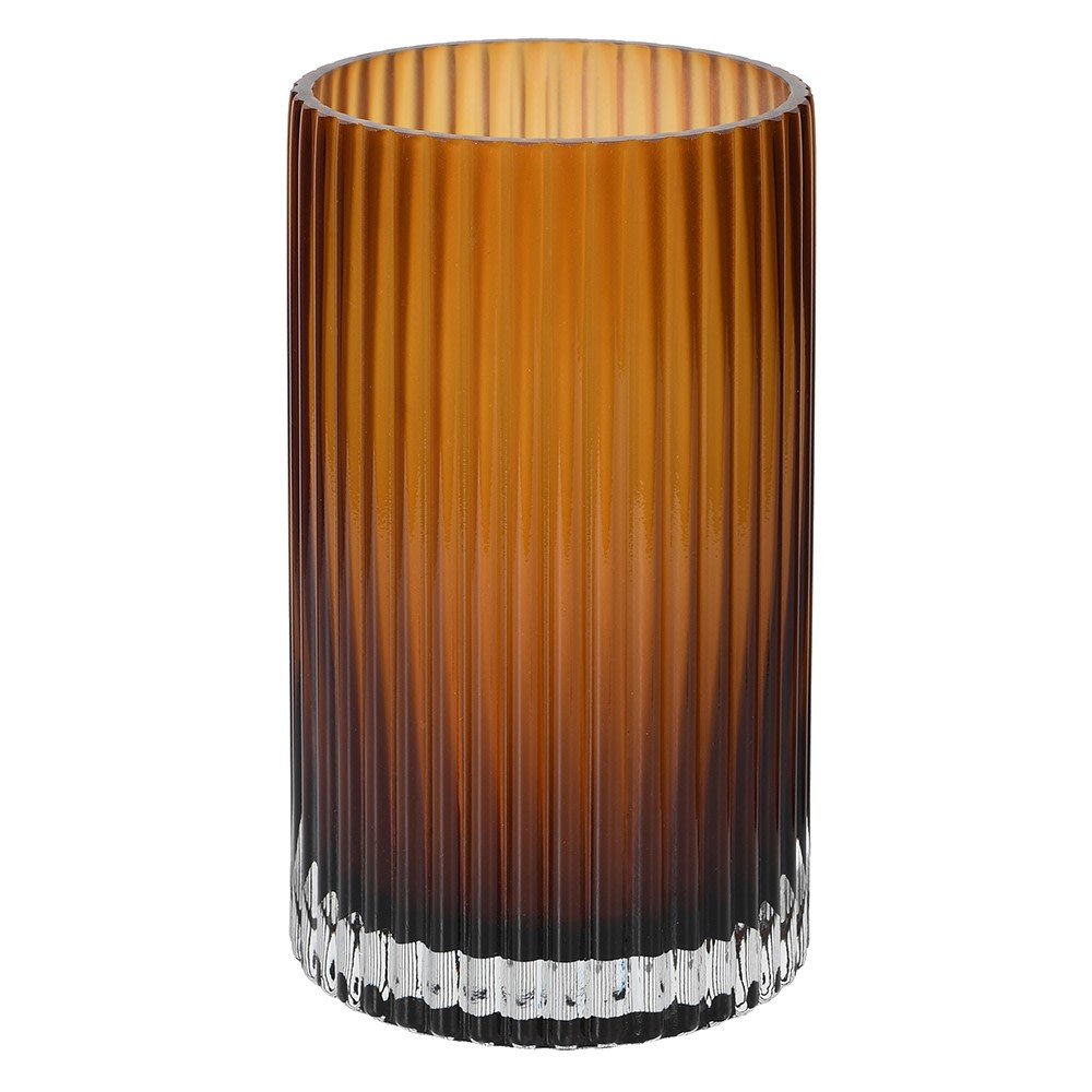Large Smoke Fluted Vase