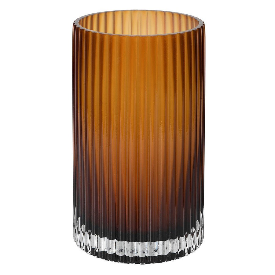 Large Smoke Fluted Vase