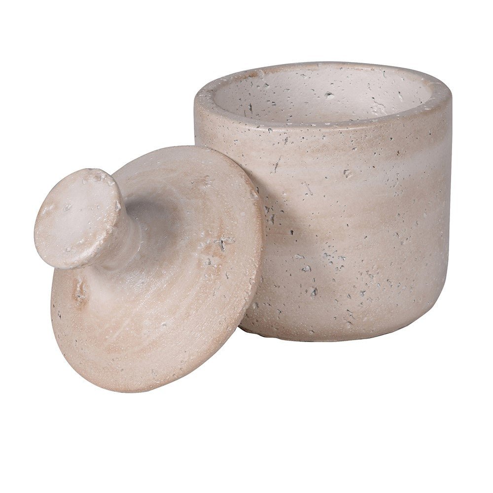 Large Taupe Ceramic Jar for Dry Flowers - LUXONAS HOME