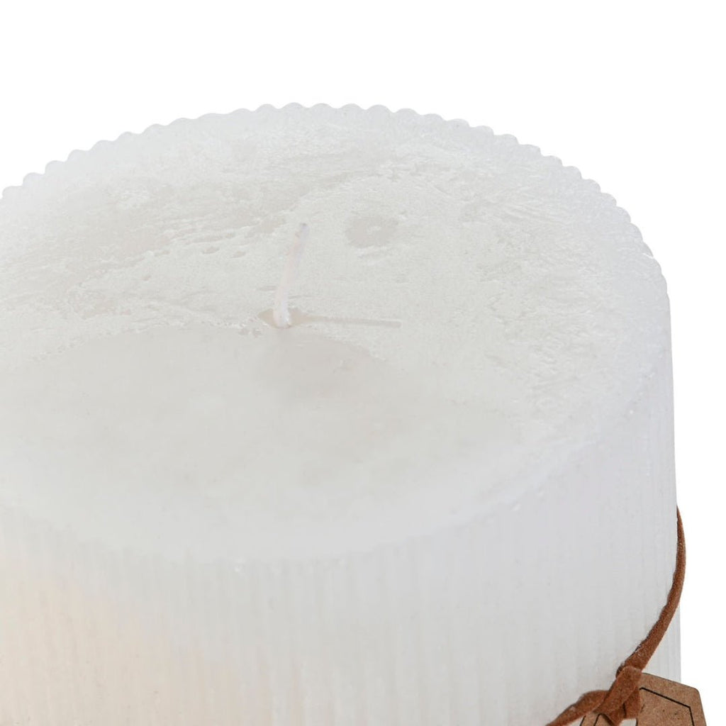Large White Grated Candle - LUXONAS