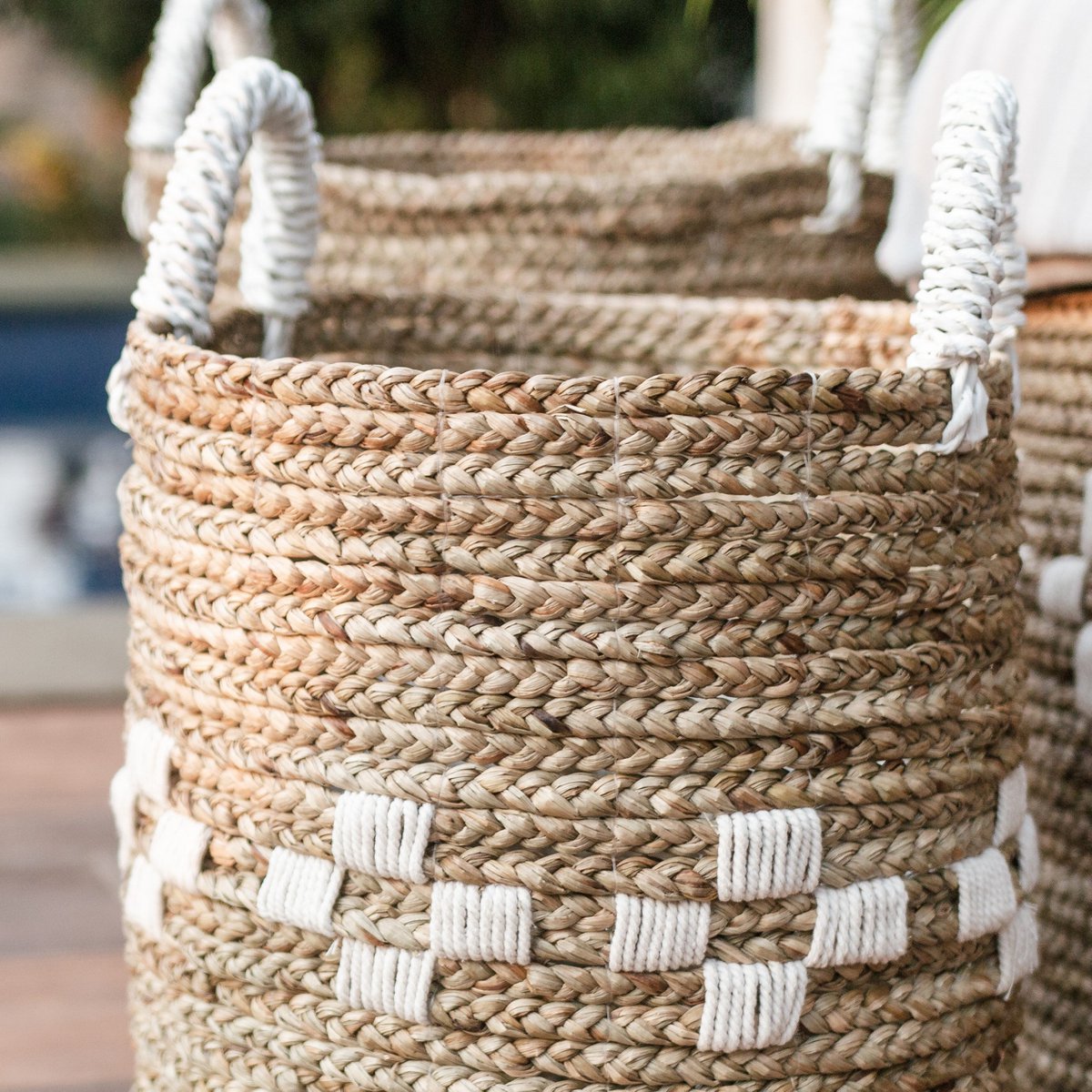 Laundry Basket LAWANG | Plant Basket | Storage Basket made from Seagrass (3 sizes) - LUXONAS HOME