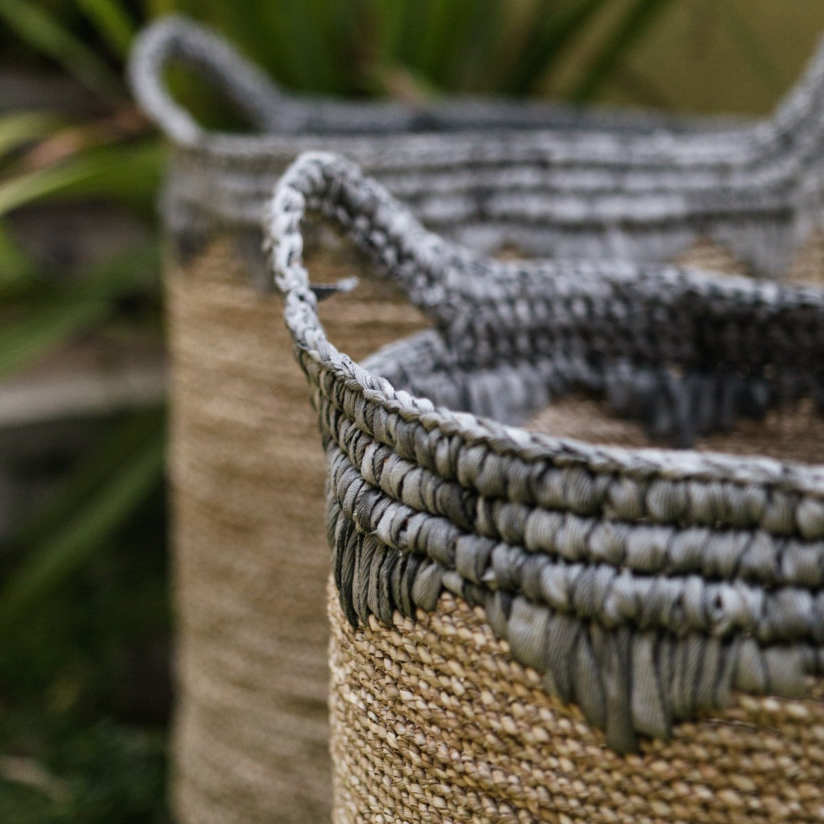 Laundry Basket NIAS | Plant Basket | Large Storage Basket made from Seagrass (2 sizes) - LUXONAS HOME