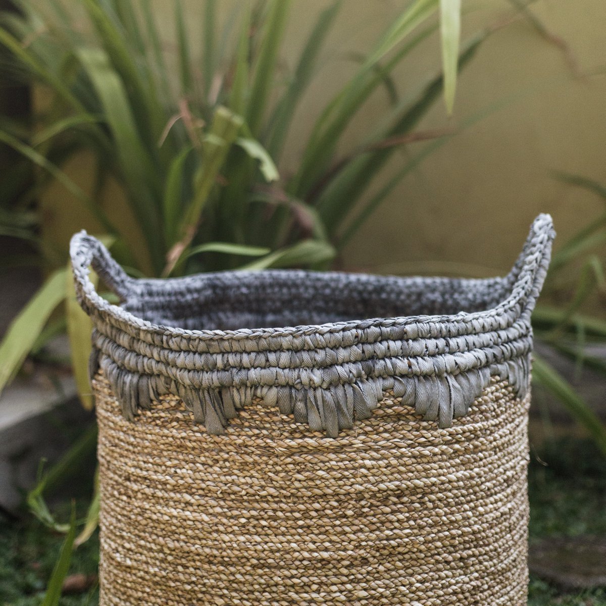 Laundry Basket NIAS | Plant Basket | Large Storage Basket made from Seagrass (2 sizes) - LUXONAS HOME