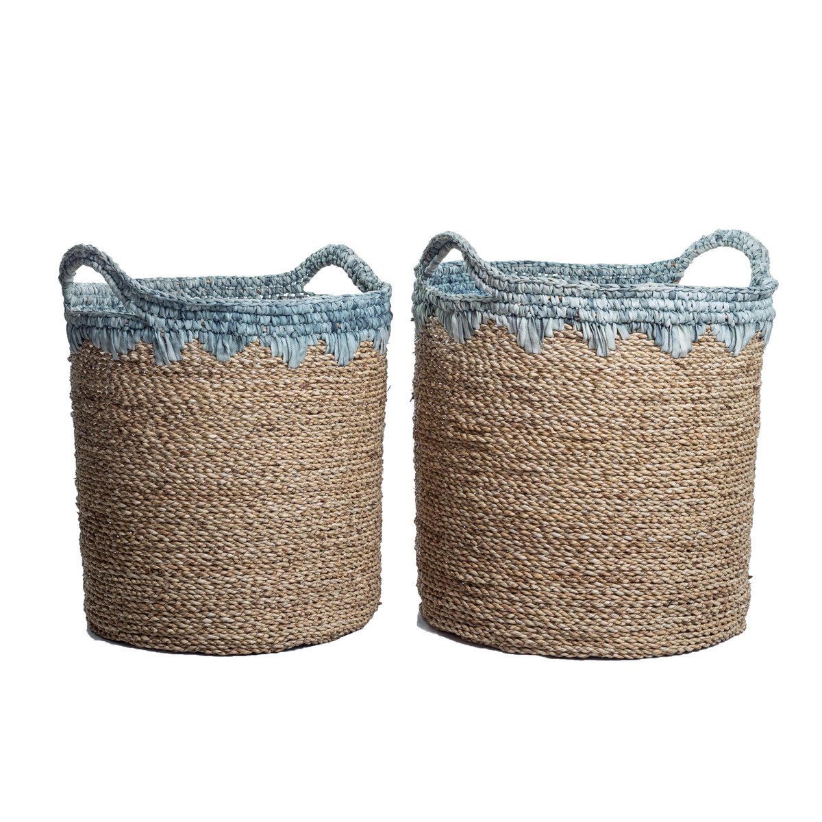 Laundry Basket NIAS | Plant Basket | Large Storage Basket made from Seagrass (2 sizes) - LUXONAS HOME