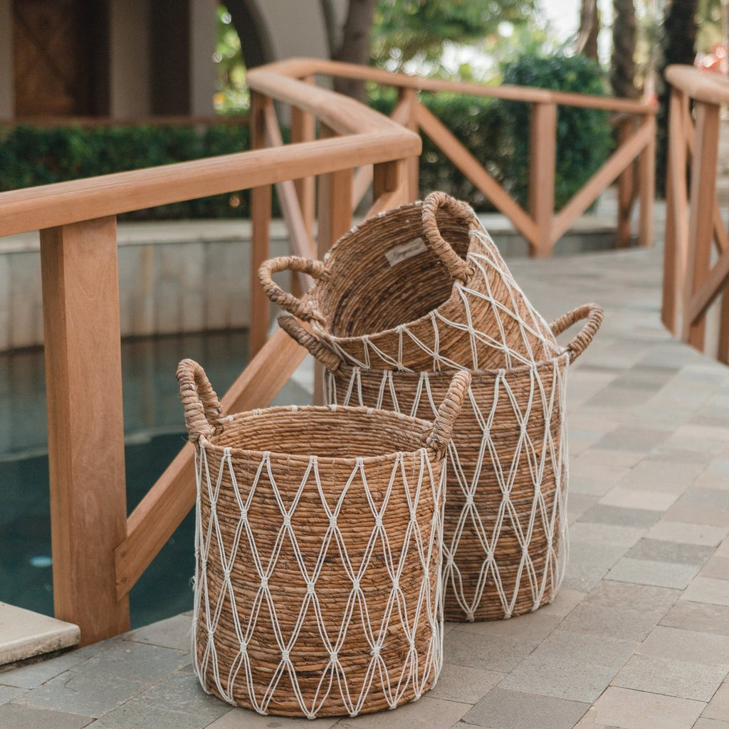 Laundry Basket | Plant Basket GARIAU made from Banana Fibre (3 sizes) - LUXONAS HOME