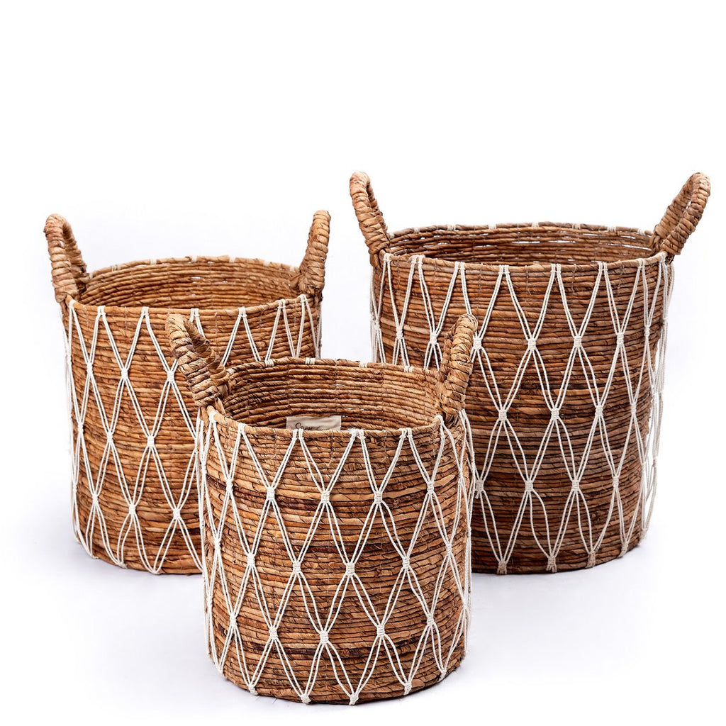 Laundry Basket | Plant Basket GARIAU made from Banana Fibre (3 sizes) - LUXONAS HOME