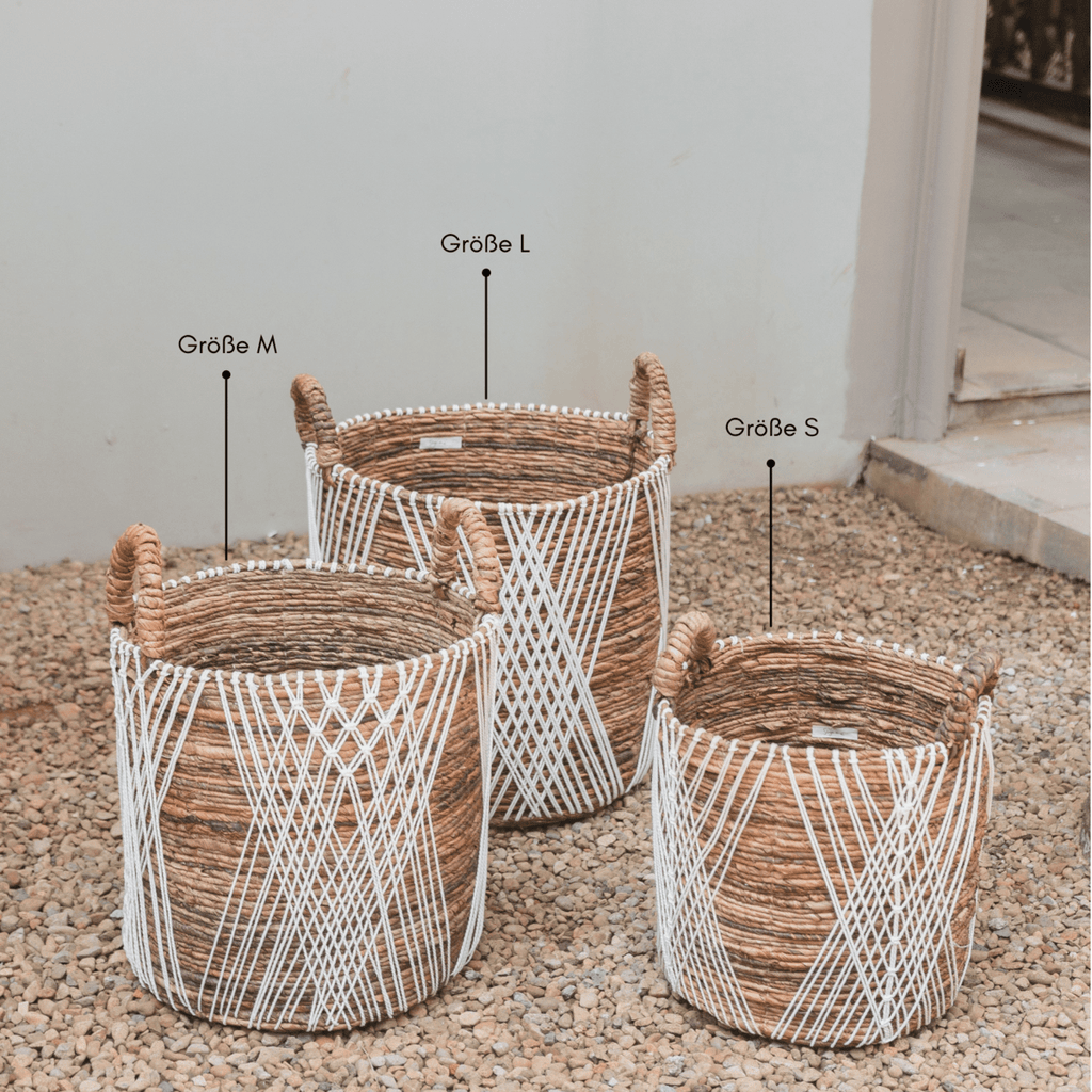 Laundry Basket | Plant Basket | Storage Basket JUWANA made of Banana Fibre - LUXONAS HOME