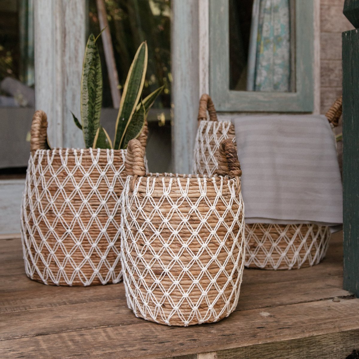 Laundry Basket | Plant Basket | Storage Basket KUBU made from Banana Fibre (3 sizes) - LUXONAS HOME