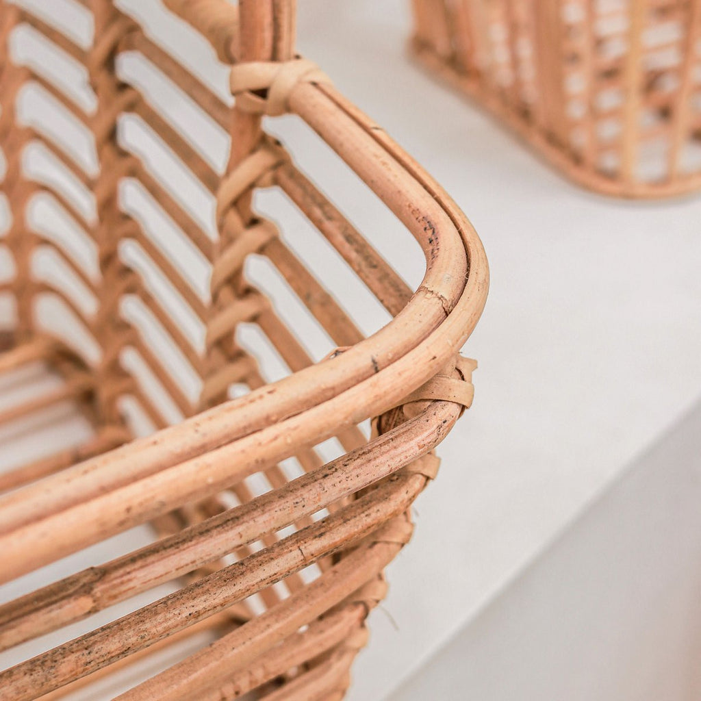 Laundry Basket | Plant Basket | Storage Basket KUPANG made from Rattan (3 sizes) - LUXONAS HOME