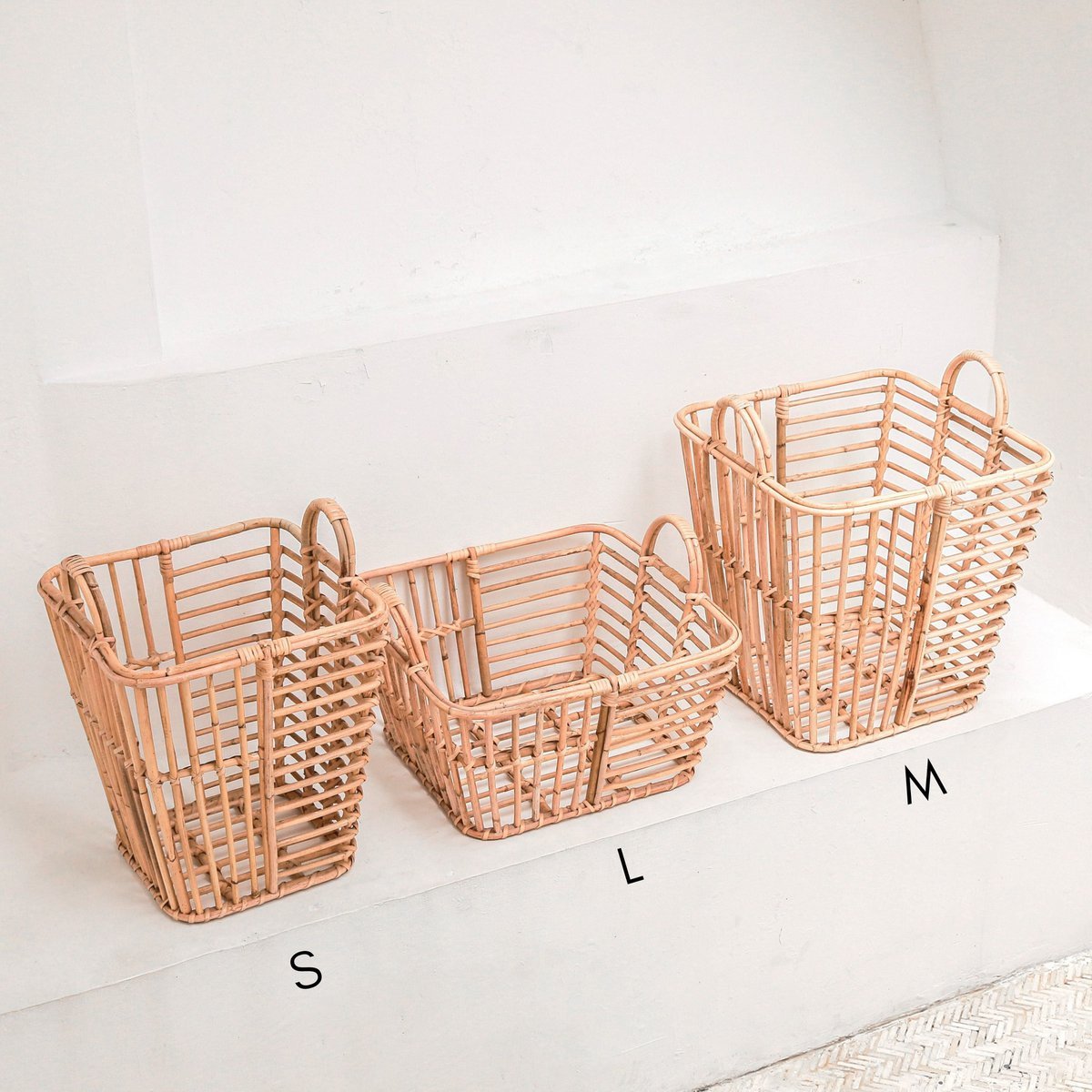 Laundry Basket | Plant Basket | Storage Basket KUPANG made from Rattan (3 sizes) - LUXONAS HOME