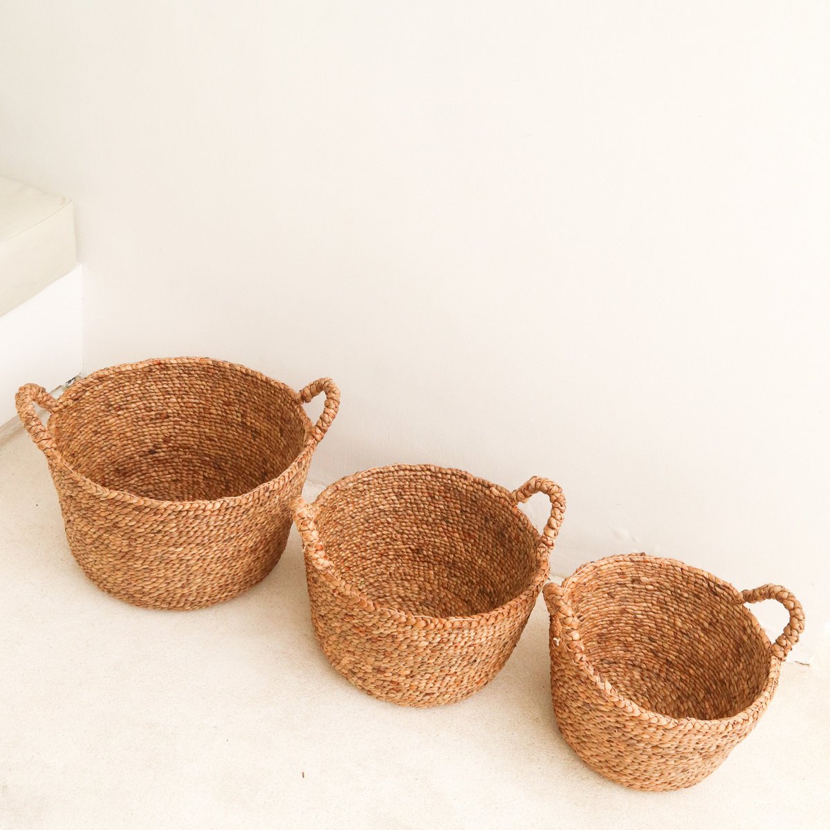 Laundry Basket | Plant Basket | Storage Basket SAMU made from Water Hyacinth (3 sizes) - LUXONAS HOME
