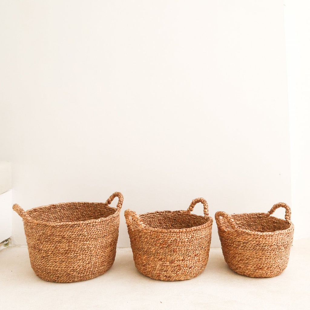 Laundry Basket | Plant Basket | Storage Basket SAMU made from Water Hyacinth (3 sizes) - LUXONAS HOME