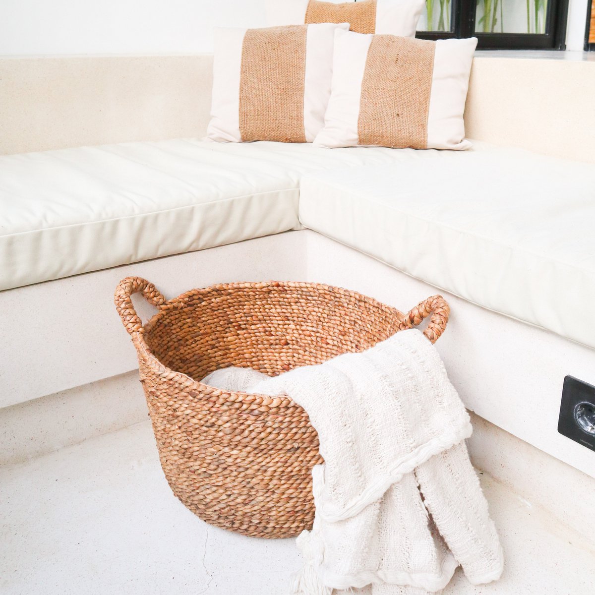 Laundry Basket | Plant Basket | Storage Basket SAMU made from Water Hyacinth (3 sizes) - LUXONAS HOME