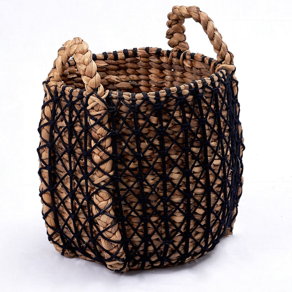 Laundry Basket PRAYA | Plant Basket made from Water Hyacinth - LUXONAS HOME