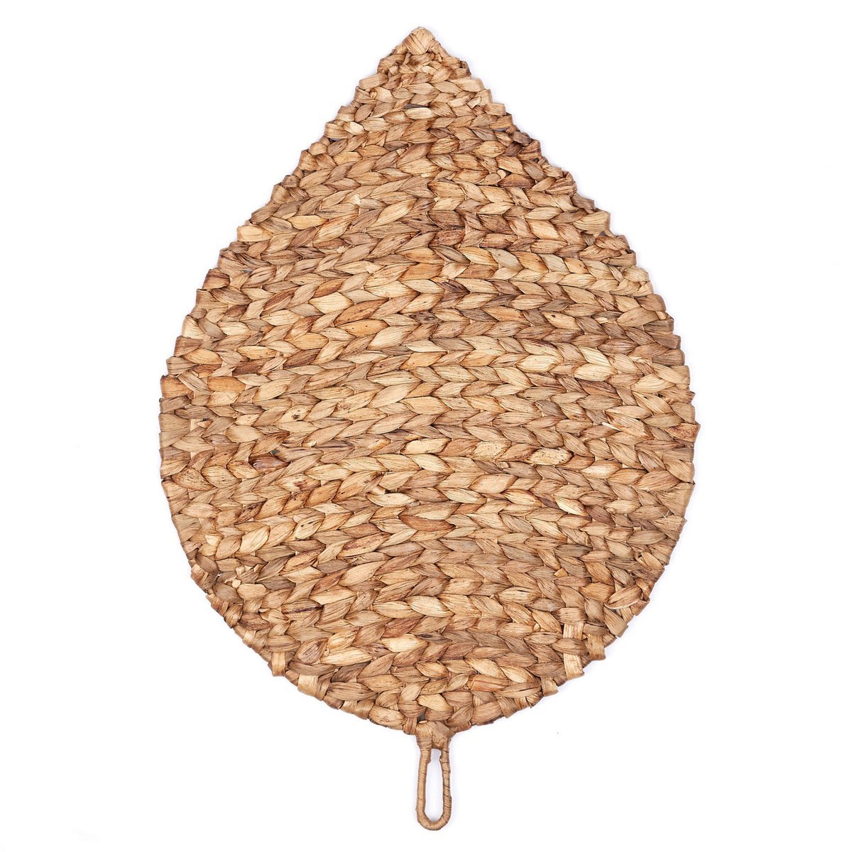Leaf - shaped placemat (Set of 2, 4 or 6) 48 cm | Boho table mat DITU made from water hyacinth - LUXONAS HOME