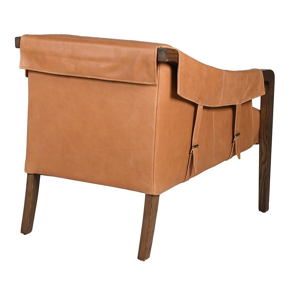 Leather Strap Accent Chair - LUXONAS