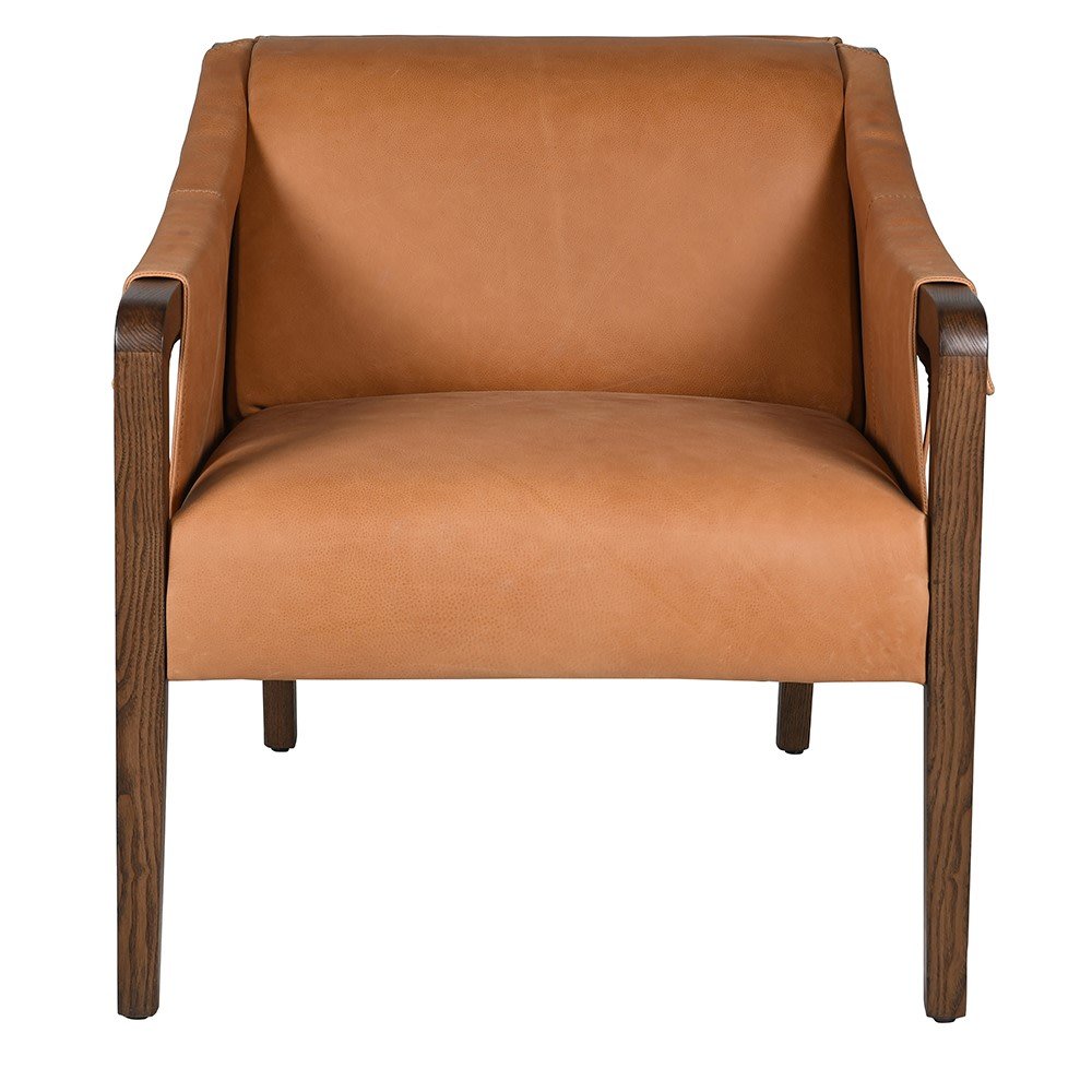 Leather Strap Accent Chair - LUXONAS