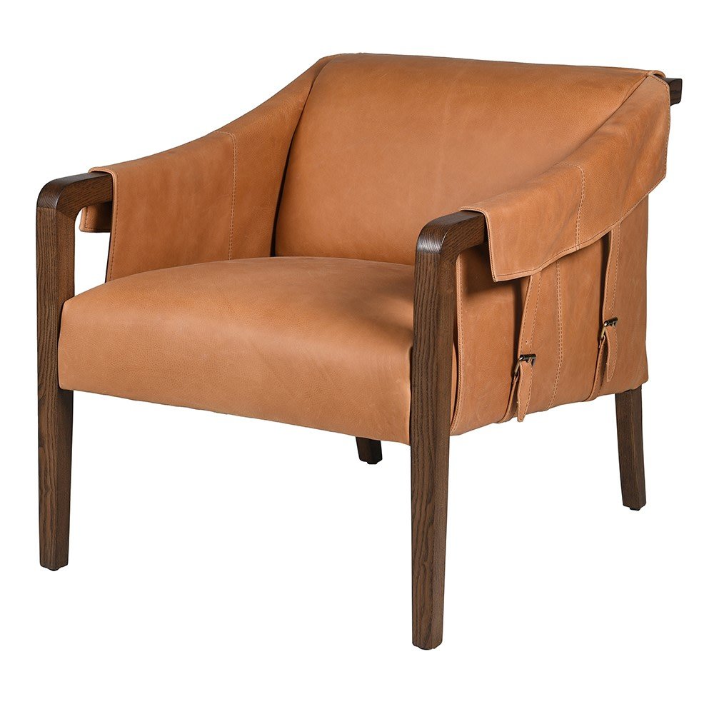 Leather Strap Accent Chair