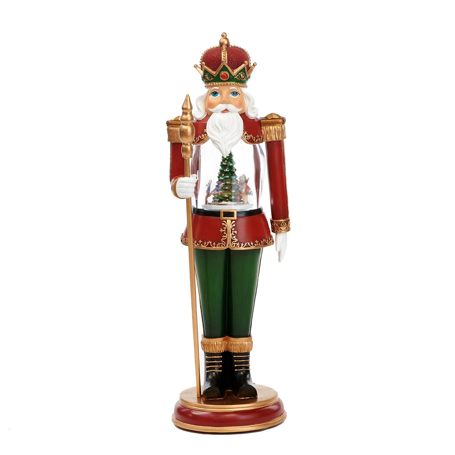 LED Mustache Nutcracker 56cm - Festive Decorative Figure - LUXONAS
