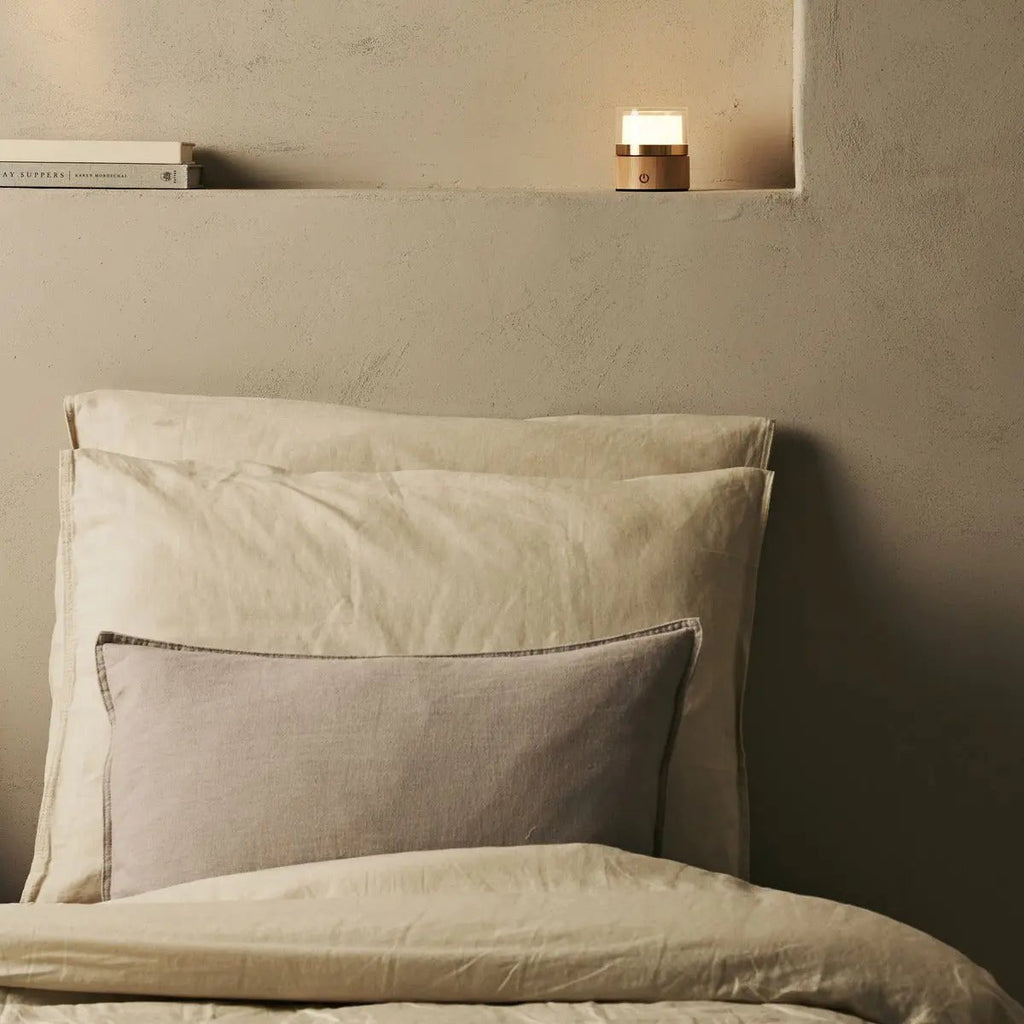 Leo Light Brown Wireless Rechargeable Lamp | Compact, Dimmable & USB Rechargeable - LUXONAS HOME