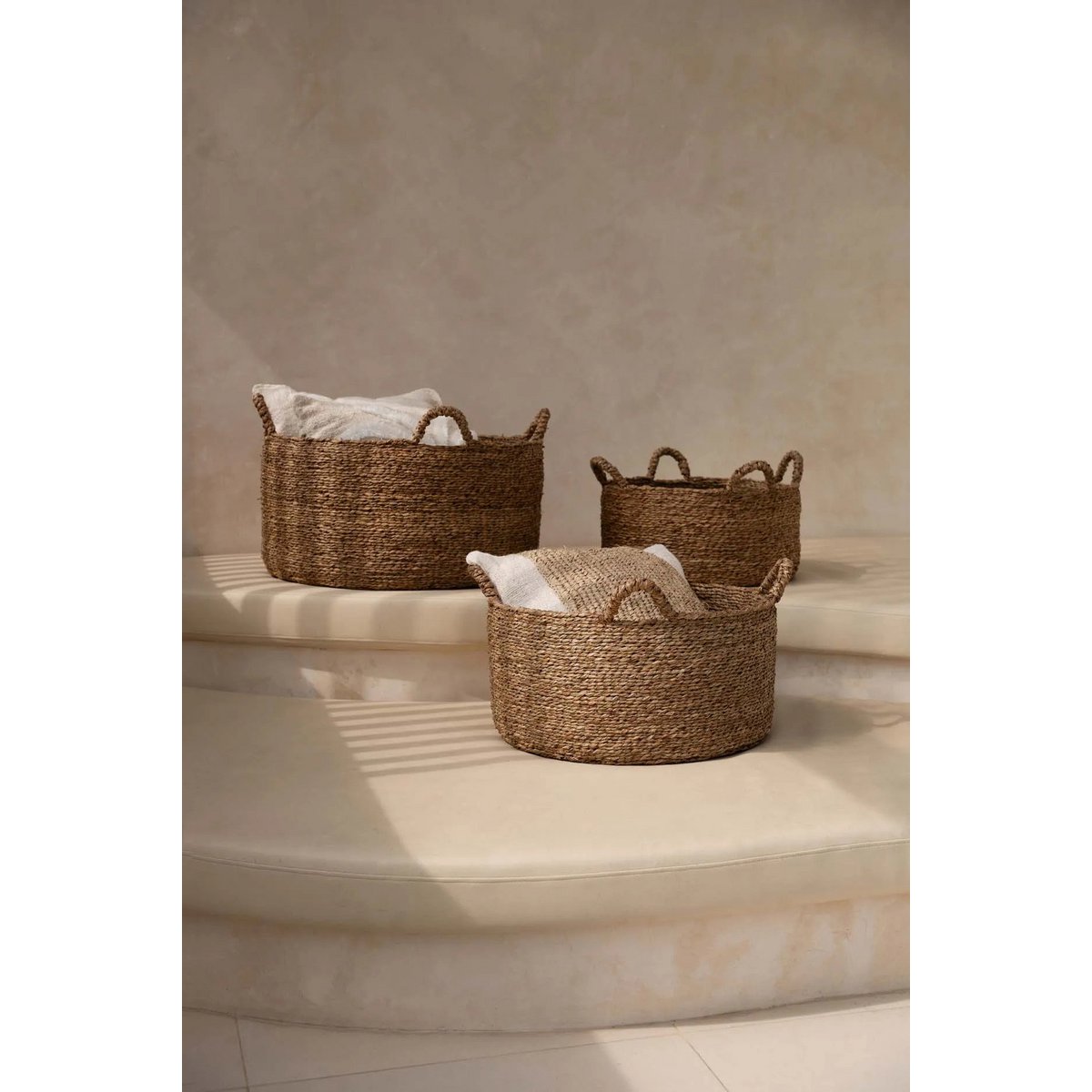 Les Quatre Mains Baskets - Natural - M - LUXONAS HOME
