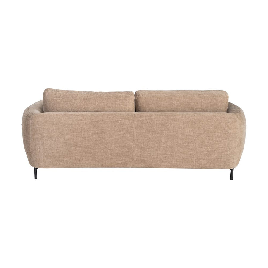 Light Brown 3 Seater Fabric Sofa