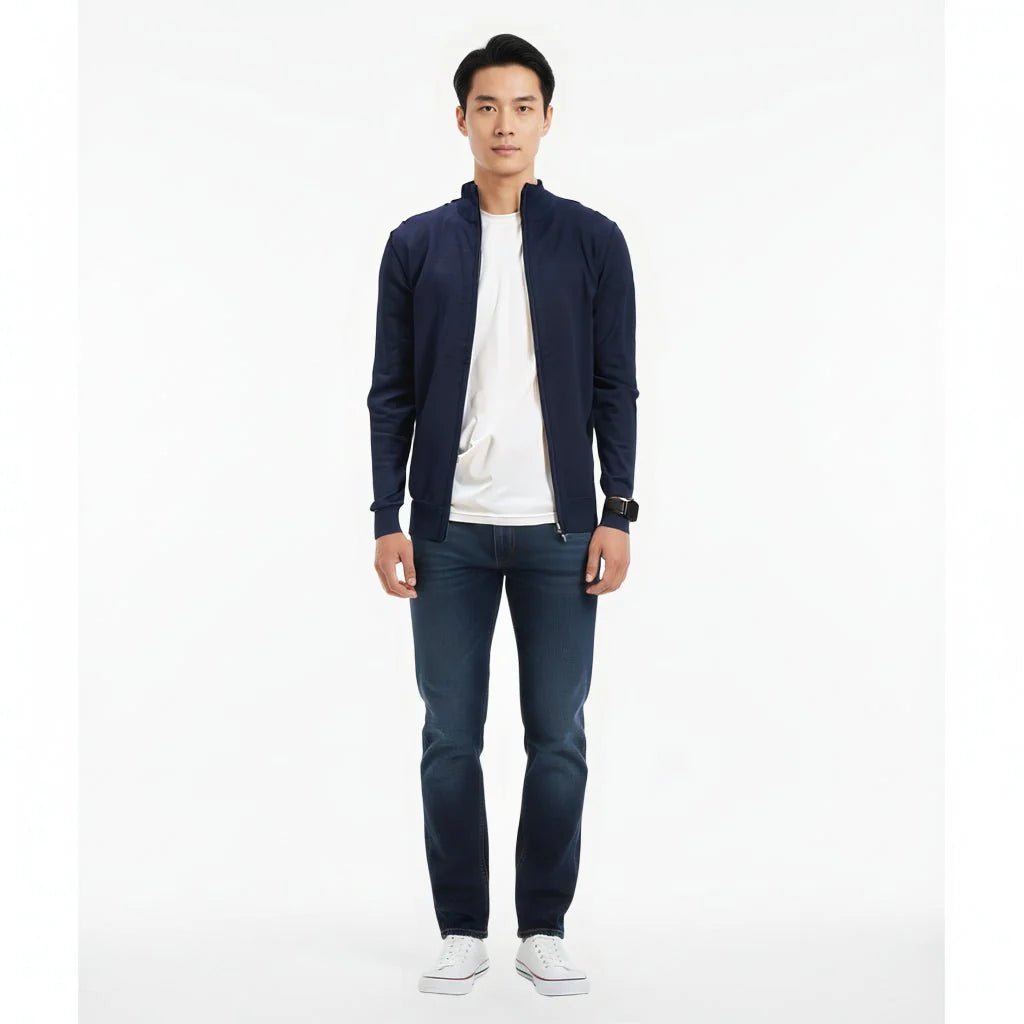 Lightweight Knitwear Zip - Up Jacket - LUXONAS HOME