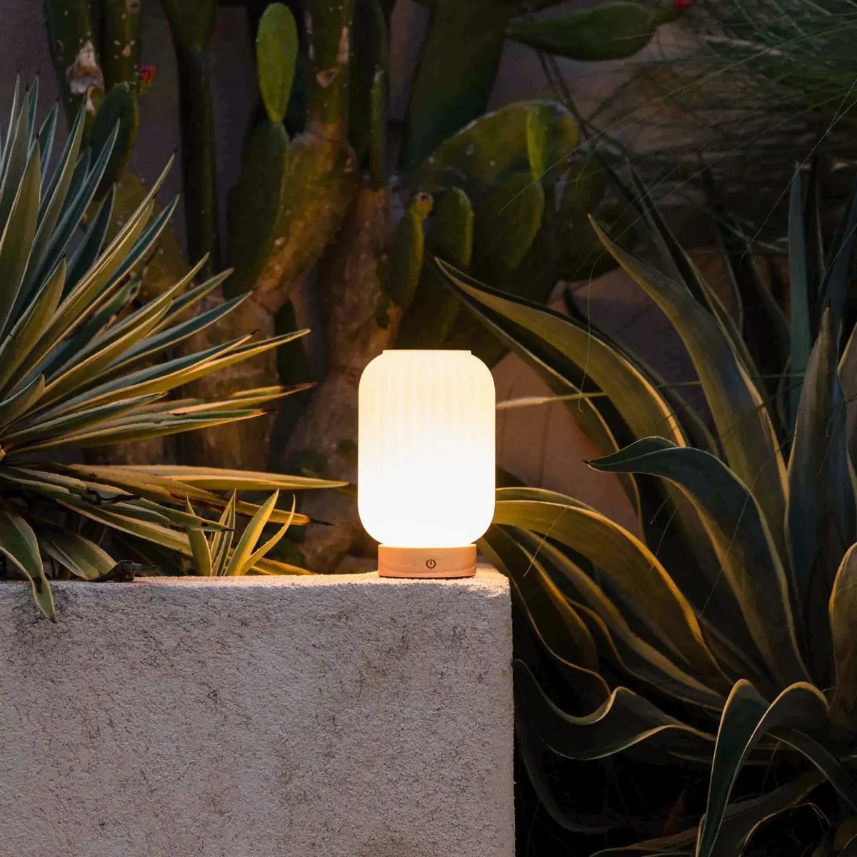 Lilly Light Brown Unique Rechargeable Lamp | 3 Light Modes, Dimmable & 100 - Hour Battery - LUXONAS HOME