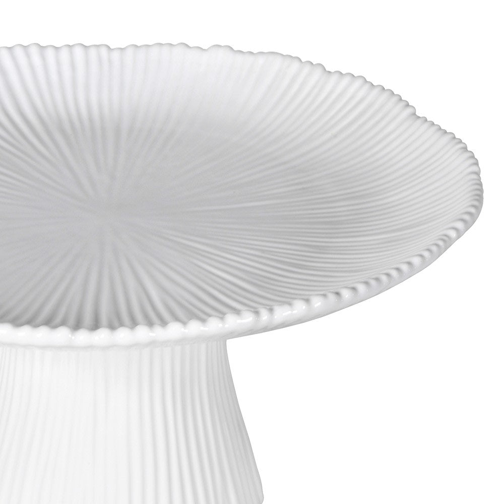 Linear Organic Shaped Ceramic Cake Stand - LUXONAS