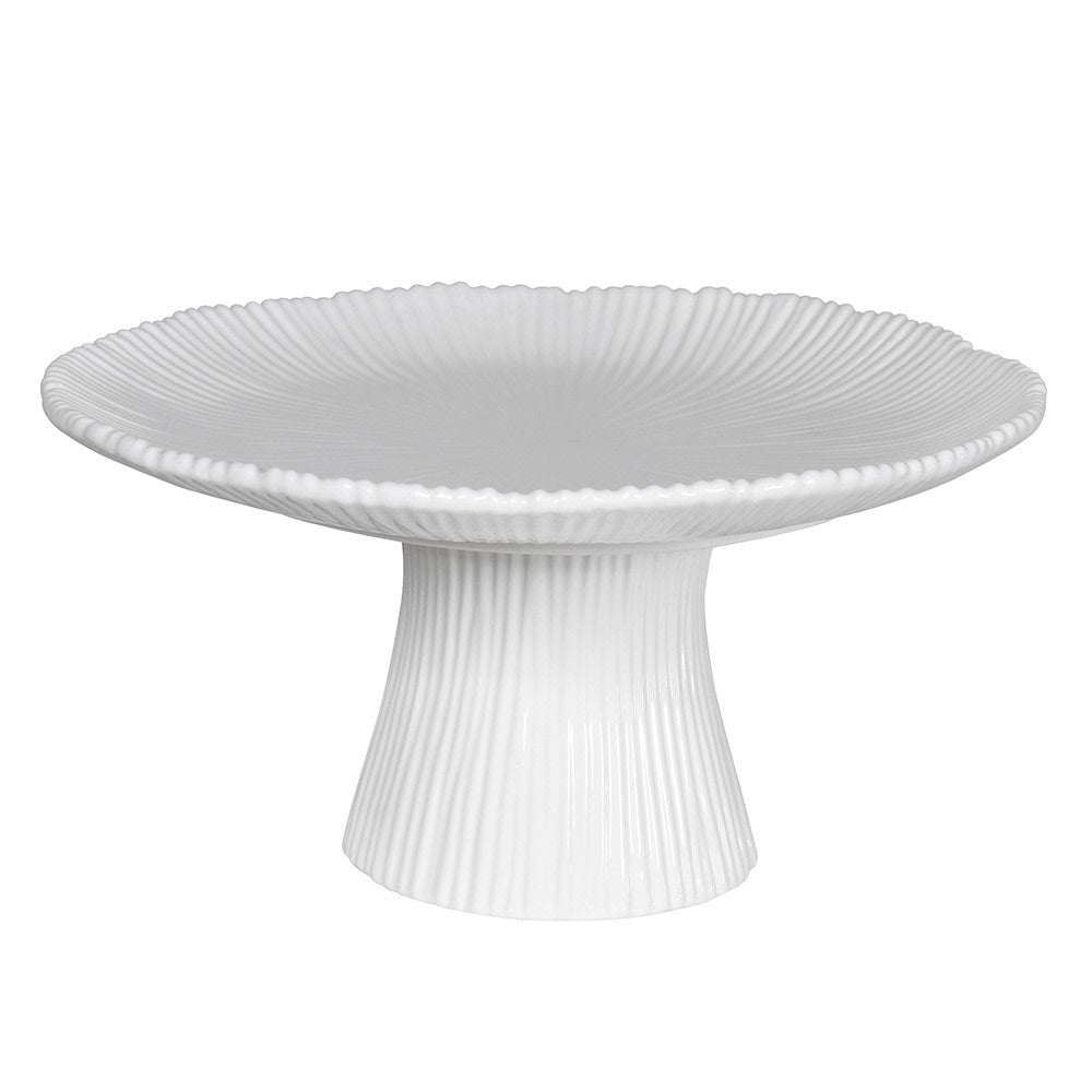 Linear Organic Shaped Ceramic Cake Stand