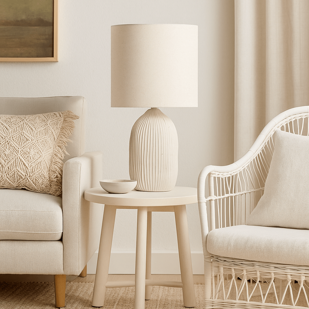 Lined Base Table Lamp - LUXONAS