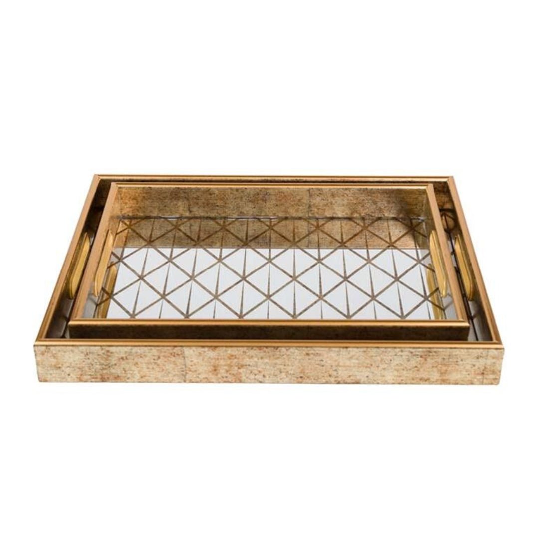 Lined Mirror Small Tray - LUXONAS