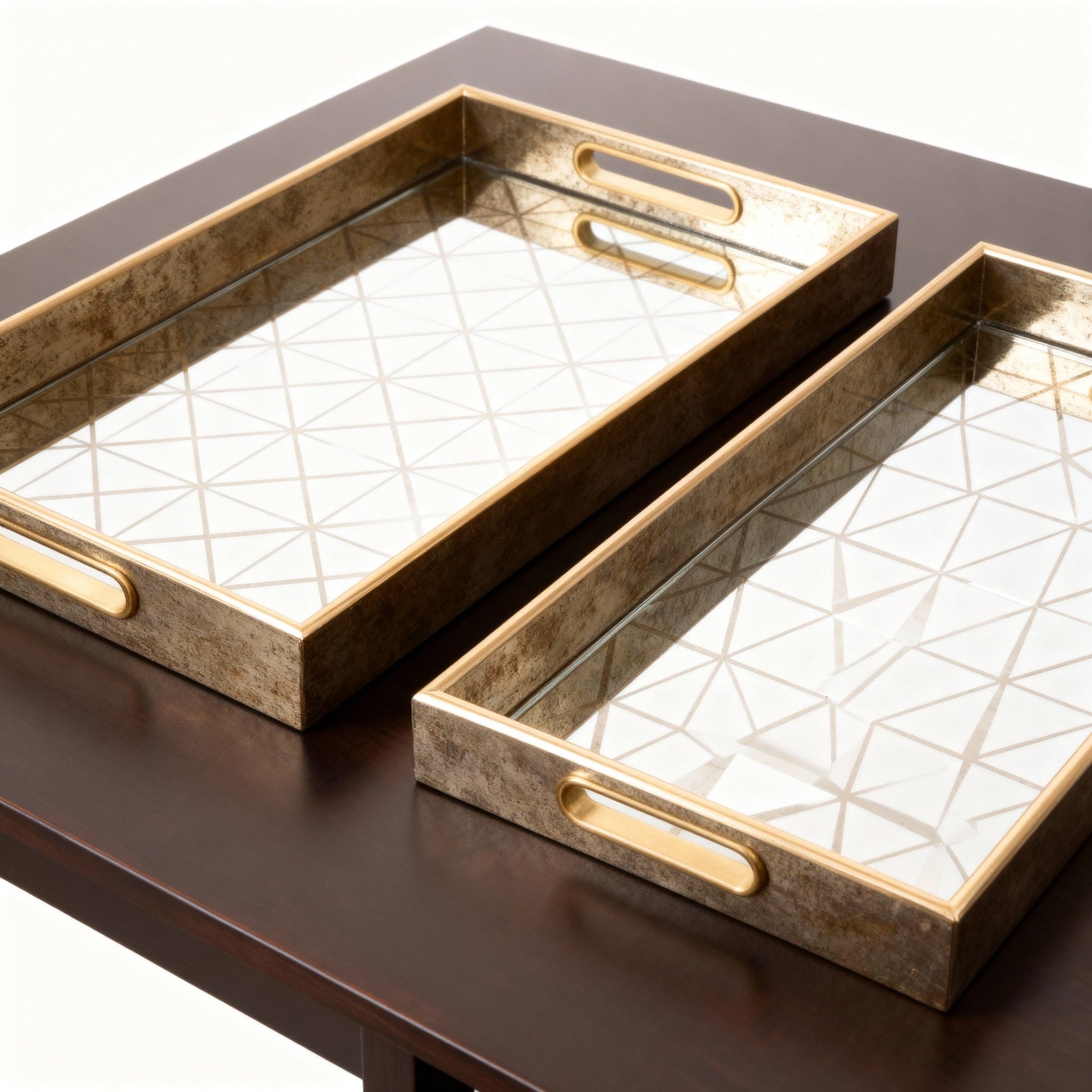 Lined Mirror Small Tray - LUXONAS