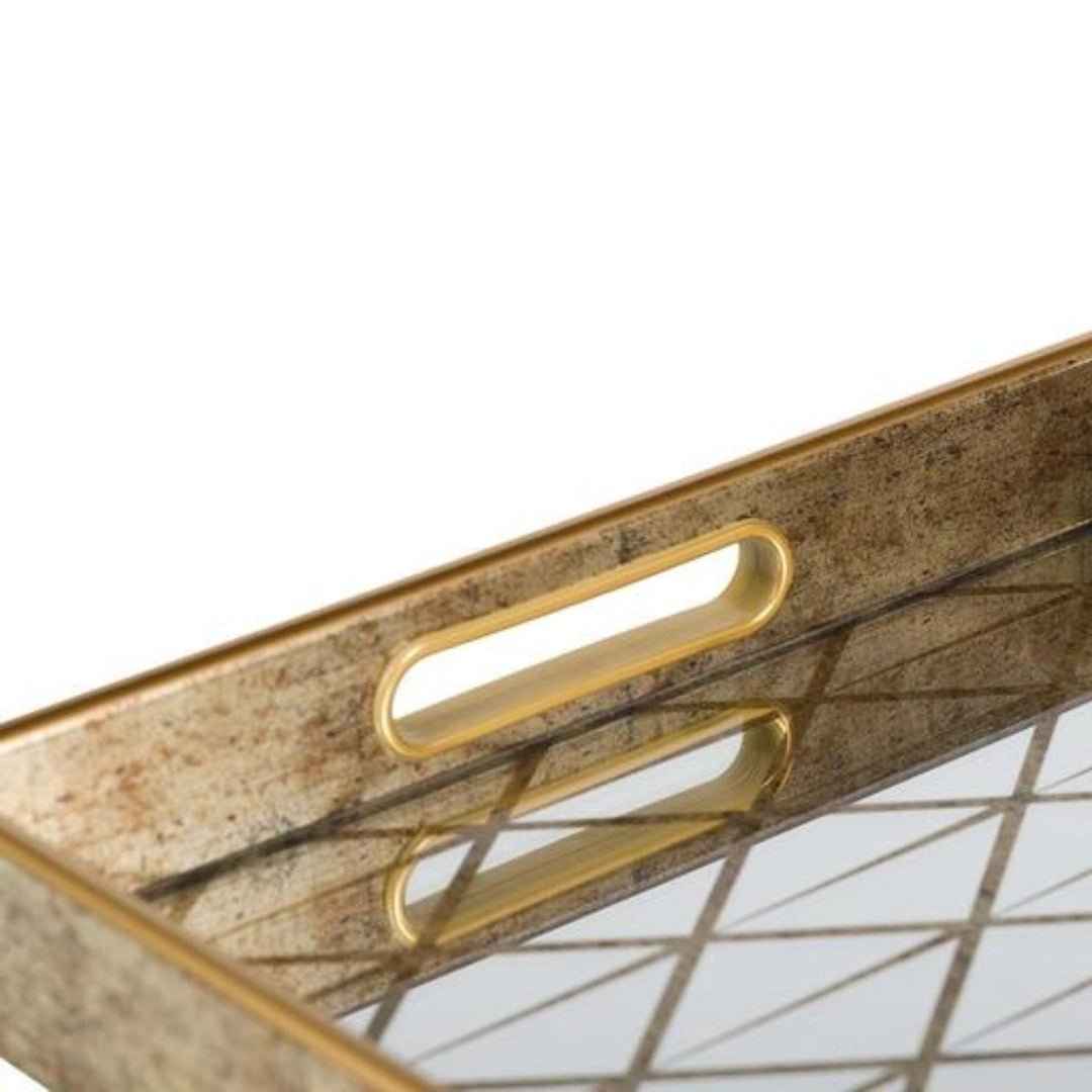 Lined Mirror Small Tray - LUXONAS