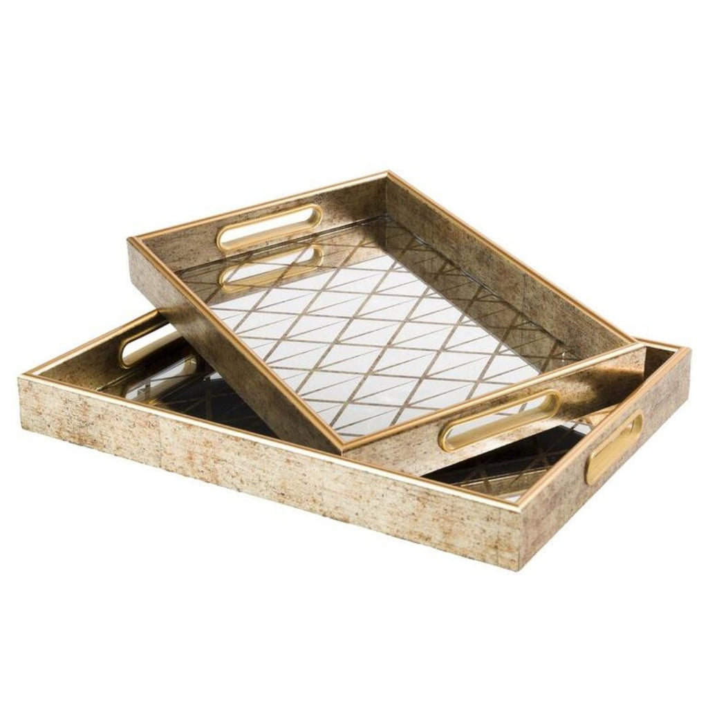 Lined Mirror Small Tray - Elegant and Versatile Decor