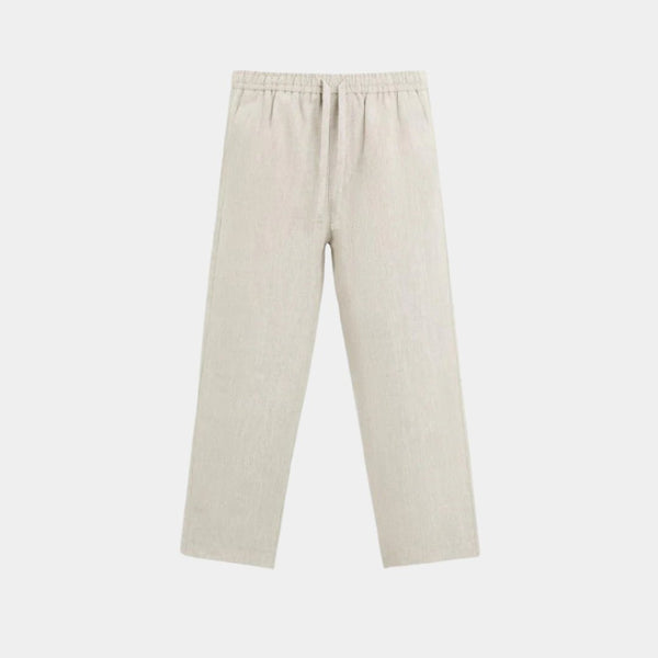 Linen Trousers - Wide Leg Relaxed Fit Linen Pants for Summer