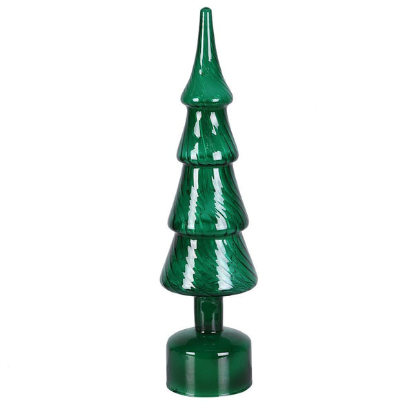 Lit Emerald Rotating Tree - Elegant Home Decor