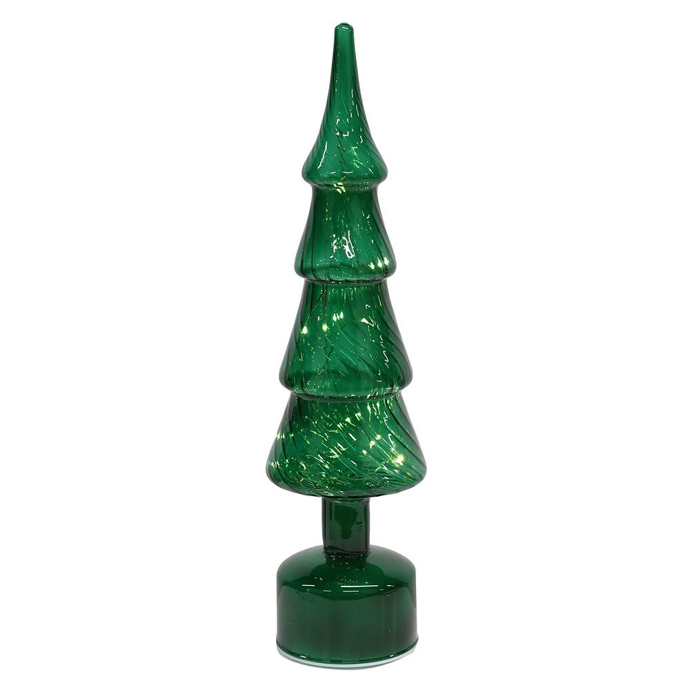 Lit Emerald Rotating Tree - Elegant Home Decor - LUXONAS